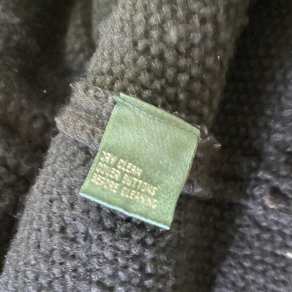 Lauren Ralph Lauren Button-Up Jacket Women's X-Large Black Long Sleeves - Picture 8 of 9